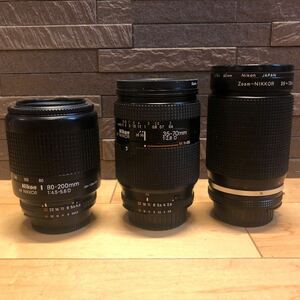 3本 Nikon ニコン AF 80-20mm D , 35-70mm D ,Zoom Nikkor 35-135mm 