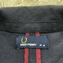 フレッドペリー『羽織るお洒落』FRED PERRY 月桂樹 ストレッチ 鹿の子 テーラードジャケット ワンポイント 薄手 軽量 M ネイビー 春夏_画像6