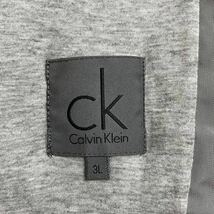 美品3Lサイズ Calvin Klein テーラードジャケット アンコン カルバンクライン グレー 裏地カットソー生地 メンズ 春夏 撥水素材_画像8