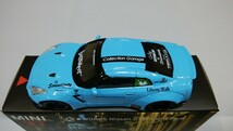 絶版！美品！ MINI GT 1/64 LIBERTYWALK LB WORKS NISSAN GT-R LIGHT BLUE スカイライン　_画像3