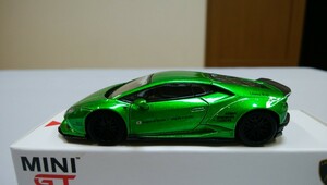 絶版！美品！ MINI GT 1/64 LIBERTYWALK LB WORKS LAMBORGHINI HURACAN - GREEN ランボルギーニ