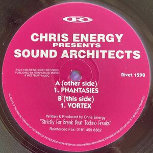 Chris Energy / Presents Sound Architects ◎ Drum&Bass / Drum'n'Bass / Jungle / Reinforced Records RIVET 1298