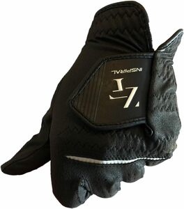 ゼロフィット インスパイラル ゴルフ グローブ 左手用(右利き) ブラック zerofit 23cm
