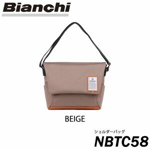 定価9240 Bianchi ビアンキ 新色 メンズ レディース ショルダーバッグ メッセンジャーバッグ NBTC 58 ベージュ