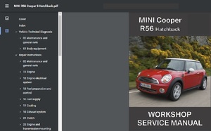 MINI R56 Cooper S Cooper S Work магазин manual сервисная книжка Mini (Cooper JCW One John Cooper Works . выбор возможность 