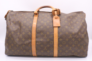 【ト滝】LOUIS VUITTON ルイヴィトン キーポル55 M41424 モノグラム ボストンバッグ ハンドバッグ ブラウン ABA00DEM88