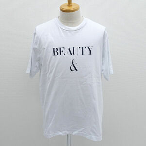 ★ ユナイテッドアローズ Tシャツ ロゴプリント BEAUTY&YOUTH ホワイト XL 1217-105-3019 (0220477849)