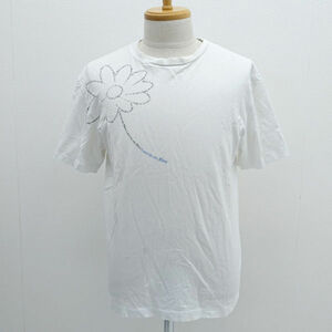 ★ LANVIN en Bleu Tシャツ プリント ロゴ ホワイト サイズ50 LB-99108-89346 (0220485098)