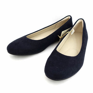 * Muji Ryohin MUJI усталость трудно ворсистый плоская обувь черный размер 24.5cm с биркой EJA14A3A (0220488701)