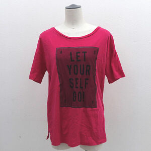 ★ アルマーニ エクスチェンジ 半袖Tシャツ LET YOURSELF GO TEE レッド サイズL 3ZYTAC YJA8Z (0220449303)