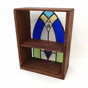 Art hand Auction ★ 室内装饰物品彩色玻璃手工制作的架子盒子木制教堂(0220463915), 手工制品, 内部的, 杂货, 其他的