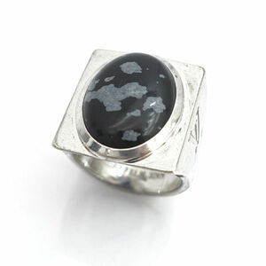 # Louis Vuitton ring silver 925shu Varie -ru snow flow obsiti Anne 19 number black . stone M 64903 (0990012254)