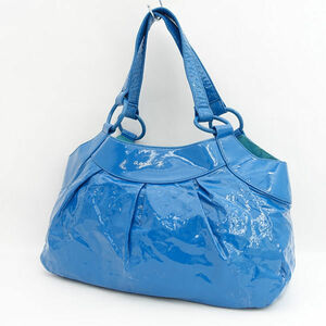 * Agnes B shoulder bag enamel Logo blue (0220468538)