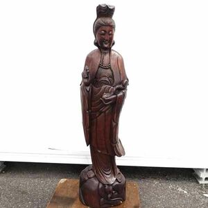 ★ 雑貨 木彫りの仏像 ブラウン (0220487383)