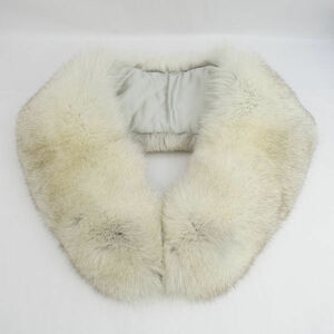 * SaGa fox fur tippet fur blue fox white tag attaching (0220477980)