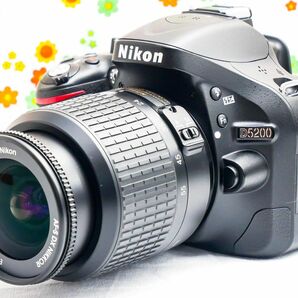 ニコン Nikon D5200☆高画質一眼レフ☆スマホ転送可☆動画撮影可！