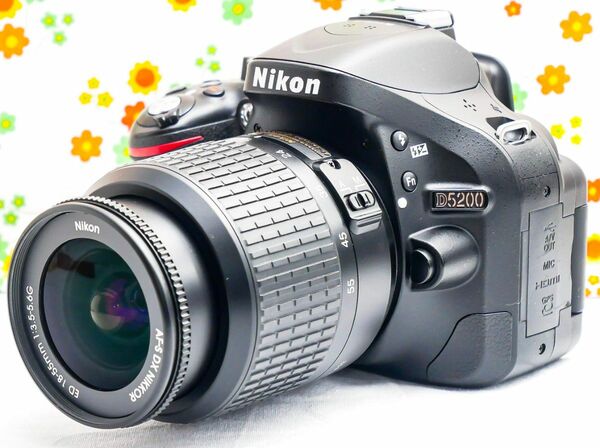 ニコン Nikon D5200☆高画質一眼レフ☆スマホ転送可☆動画撮影可！