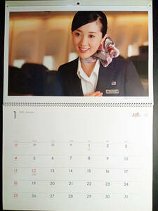 【即決・未使用】JAL CA カレンダー 客室乗務員 キャビンアテンダント 壁掛け カレンダー 2009年 普通判 壁掛け 日本語版