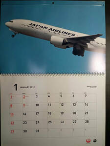 【即決・未使用】JAL カレンダー FLEET CALENDAR 2012年 壁掛け 普通判 日本語版