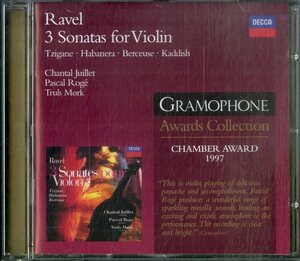 D00157224/CD/シャンタル・ジュイエ「ラヴェル：3 Sonatas For Violin ? Tzigane ? Habanera ? Berceuse ? Kaddish」