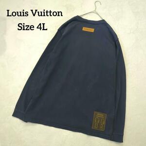 1 jpy ~[ regular goods / rare ]Louis Vuitton Louis Vuitton sweatshirt inside out 4L navy series long sleeve big size 29