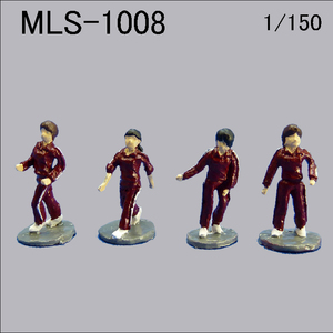 1/150 Nゲージに最適！フィュギュアシリーズ　　MLS1008　女子高生ジャージ赤