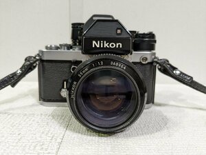 【1円スタート】埼玉発 ニコン フィルムカメラ F2 1976年製 レンズ：NIKKOR 55mm 1:1.2 JR MM