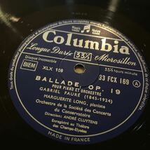 ★仏超希少FR Columbia 33 FCX169 マルグリット・ロン(Pf) のフォーレ：バラード, ラヴェル：ピアノ協奏曲_画像4