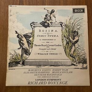 ★英England Decca SXL.6254 リチャード・ボニング ウィリアム・シールド- ロジーナ