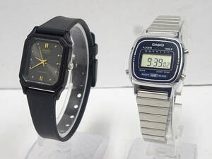 (つ-U-611)CASIO カシオ 腕時計 2個セット LQ-142 アナログ LA670W デジタル メンズ 動作品 中古