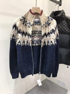 BRUNELLO CUCINELLI ブルネロ クチネリ メンズニットセーター カーディガン ジップアップ アウター ウール　羽織 カジュアル