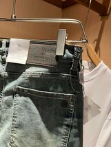 BRUNELLO CUCINELLI ブルネロ クチネリ メンズデニムパンツ　W36　ジーンズ ロング丈　青系 ウォッシュ加工 スリム　ズボン_画像8