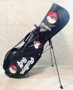 セール品値下★マルボンゴルフ　malbon golf キャディバッグ　スタンドキャディバッグ 黒ブラック