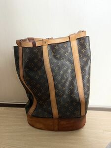 【used品】LOUIS VUITTON ルイヴィトン ランドネGM モノグラム 巾着型 ショルダーバッグ リュック ブラウン レディース