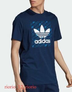 ★C★　adidas Originals　アディダスオリジナルス　ビッグトレフォイルプリントTシャツ　半袖ロゴメンズ　sizeO