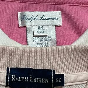 506 RalphLauren ラルフローレン 女の子まとめ売り お尻フリルロンパース ボーダーロンパース 2枚セット size80の画像7