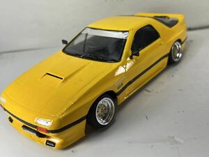 Art hand Auction ☆1/24 scale plastic model☆Mazda RX-7 FC3S ☆4-wheel low-rider tires rotate ☆Custom☆Pre-painted finished product☆Free shipping☆, Plastic Models, car, Finished Product