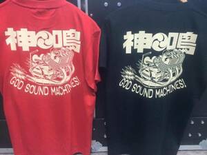 神鳴オリジナル！GOD SOUND MACHINES! Tシャツ 旧車 マッハ 神鳴エンヂニアリング 750SS 500SS 400SS 350SS 250SS KH400 KH250 KH500