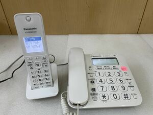 RM7867 美品 Panasonic パナソニック コードレス電話機 固定電話 VE-GZ20-W 子機 KX-FKD404-W2 通電確認済 0521