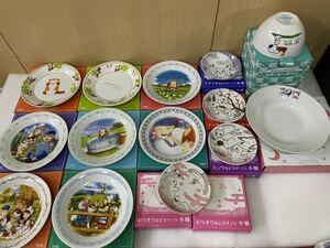 RM7916 tableware [ not for sale world masterpiece theater . plate 8 pieces set ]tetenne& Pikachu small plate Snoopy bowl other 17 piece together 0523