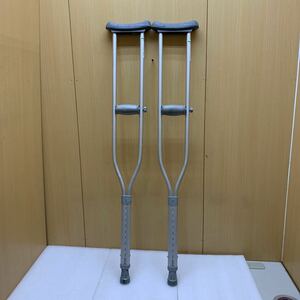 MK6045 [ crutches ] secondhand goods walking assistance pine leaf .. nursing articles flexible type navis scale .157~178cm 20240517