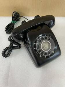 RM7783 black telephone 600-A2 Showa Retro dial type telephone machine operation verification settled 0514