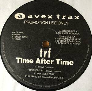 プロモ盤 TRF / time after time 12inch レコード 小室哲哉