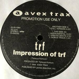 プロモ盤 TRF / Impression Of Trf 12inch レコード 小室哲哉