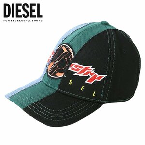 正規品/新品/未使用/サイズ2■アウトレット品■タグ付き/定価22,000円■DIESEL ディーゼル キャップ 刺繍 デニム 切替 デザイン 帽子 06