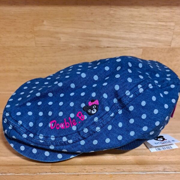 ⑥ 新品 56cn 定価6380円 ダブルB 帽子 ハンチング ハンチングハット 子供 キッズ 女の子