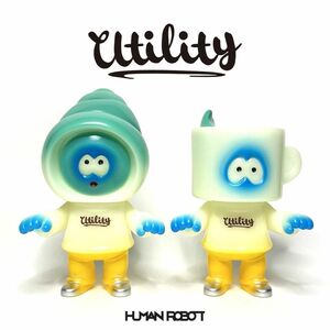 utility × HUMAN ROBOT カップン コロネン 蓄光 G.I.D 2体セット 原宿別注カラー ソフビ