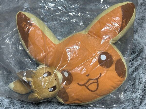2018年 一番くじ C賞 ポケモン ピカチュウ柄のふかふかパンケーキクッション 約30cm