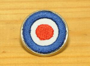 ピンズ ピンバッジ タックピン targetmark ターゲットマーク ラウンデル MODS モッズ 刺繍ピンズ RAF スピットファイヤー 英国 UK 2