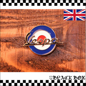 英国 インポート Pins Badge ピンズ ピンバッジ VESPA TARGETMARK ROUNDEL ベスパ ターゲットマーク ラウンデル 130